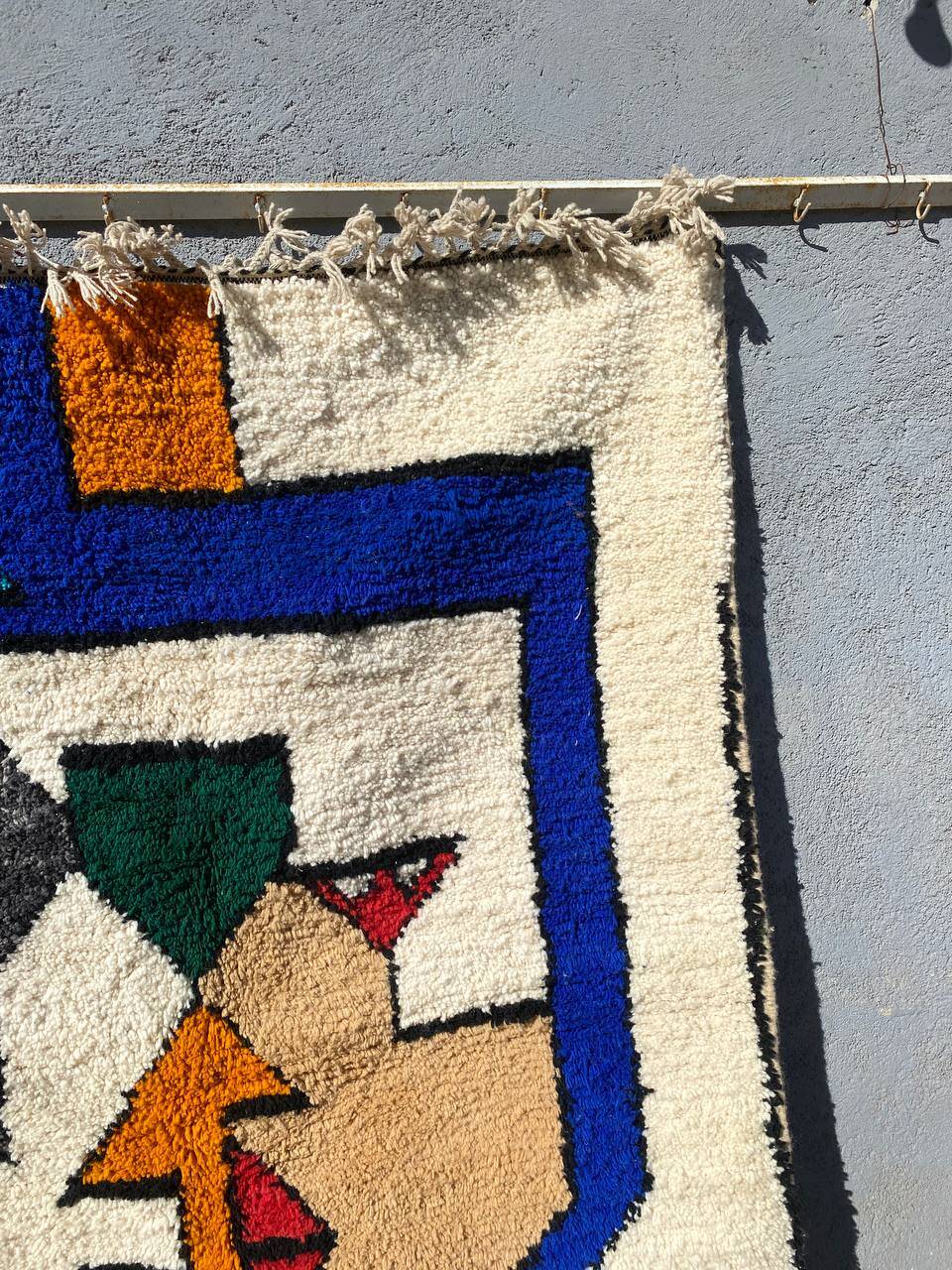 Handmade Colourful Moroccan Wool Rug – Authentic Berber Art & Vibrant Design