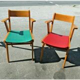 Lot of 8 Scandinavian style chairs Danish 60s-70s