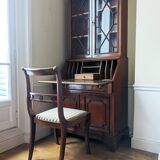 Scriban anglais et bibliotheque en acajou
