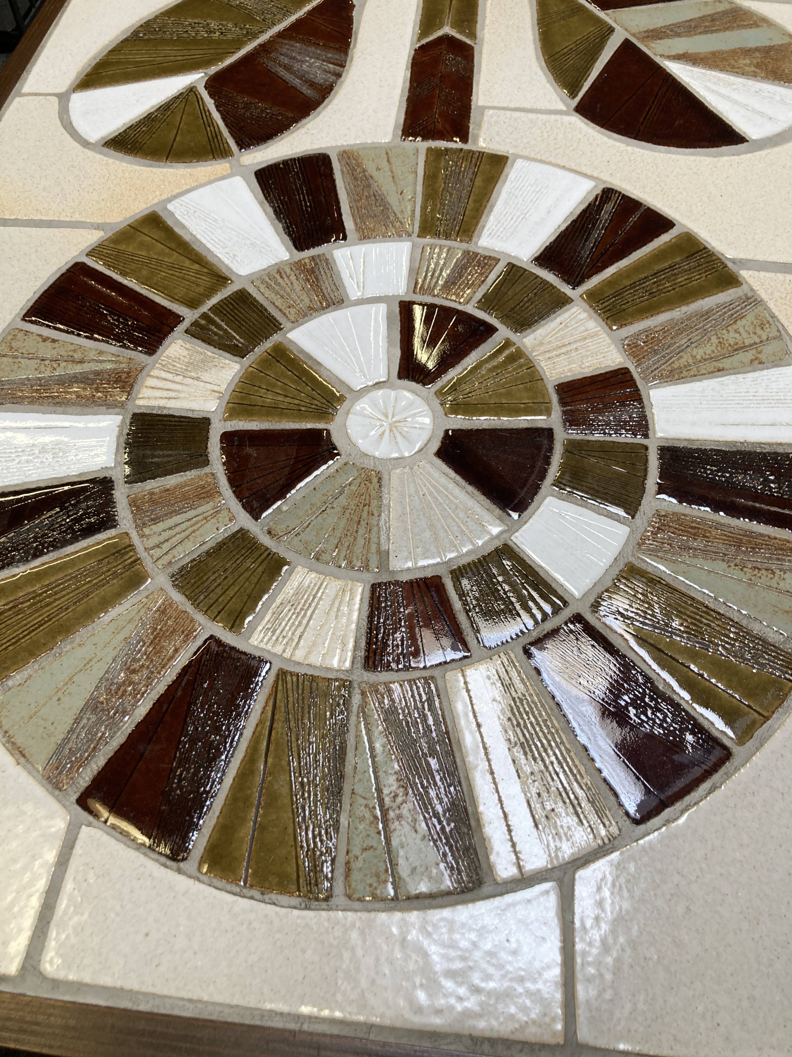 Ceramic coffee table Roger Capron shogun flower