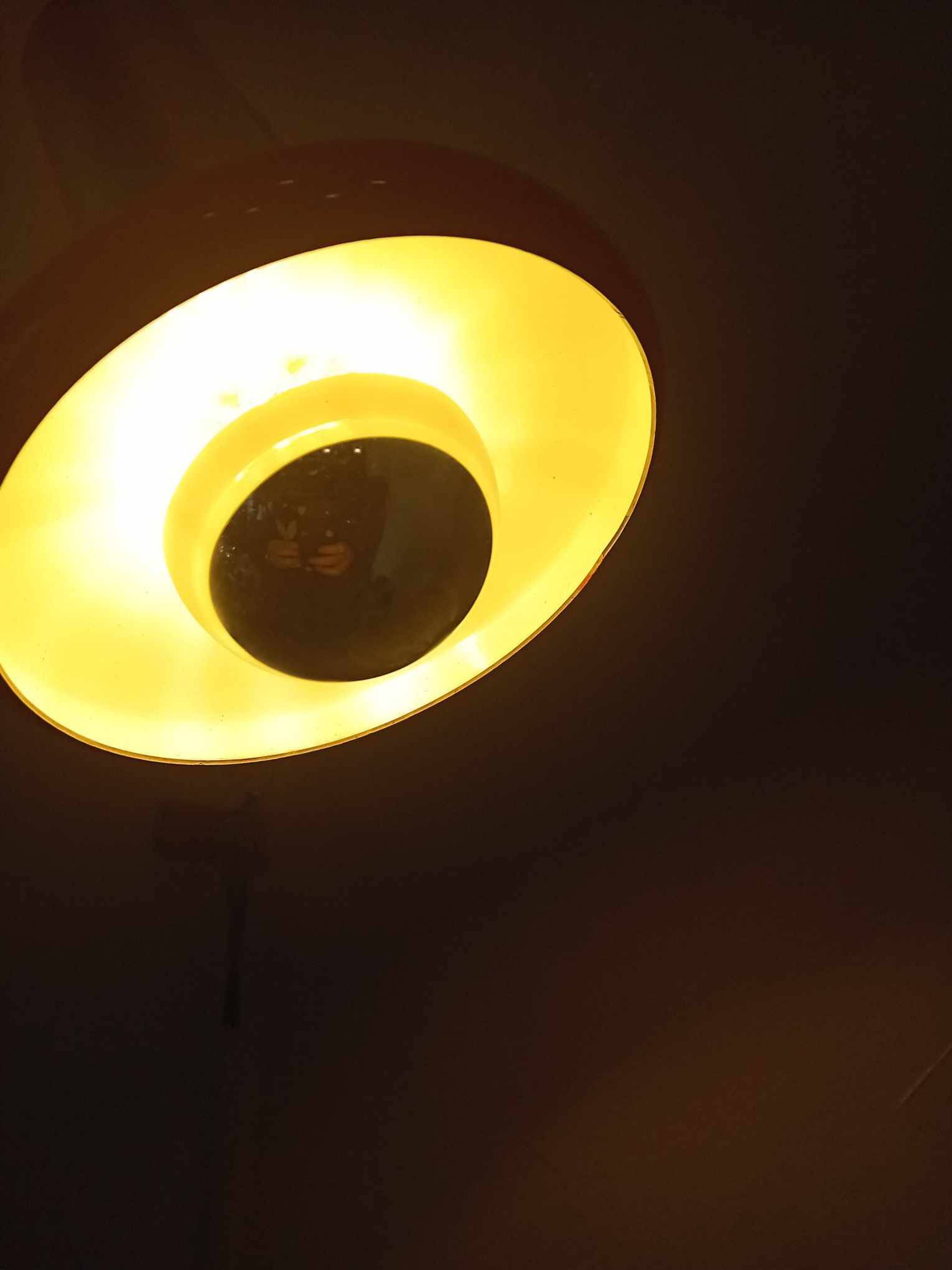 Spot orange et inox brossé années 70