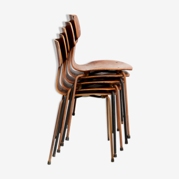 Set of 5 Model 3103 Hammer chairs by Arne Jacobsen for Fritz Hansen, 1970s