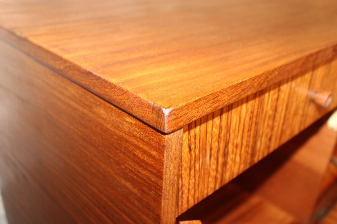 Teak and zebrano sideboard