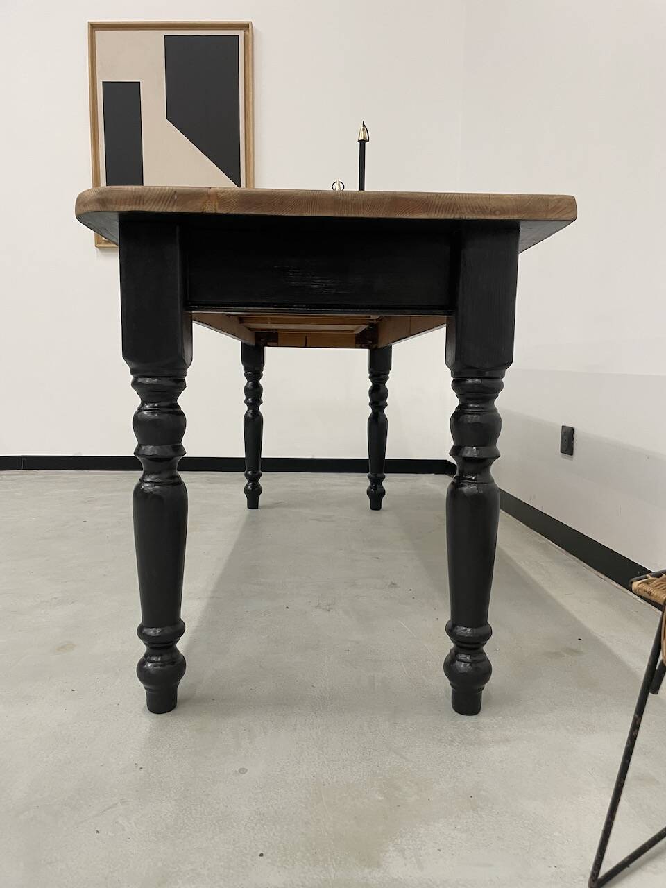 Farm table desk turned legs