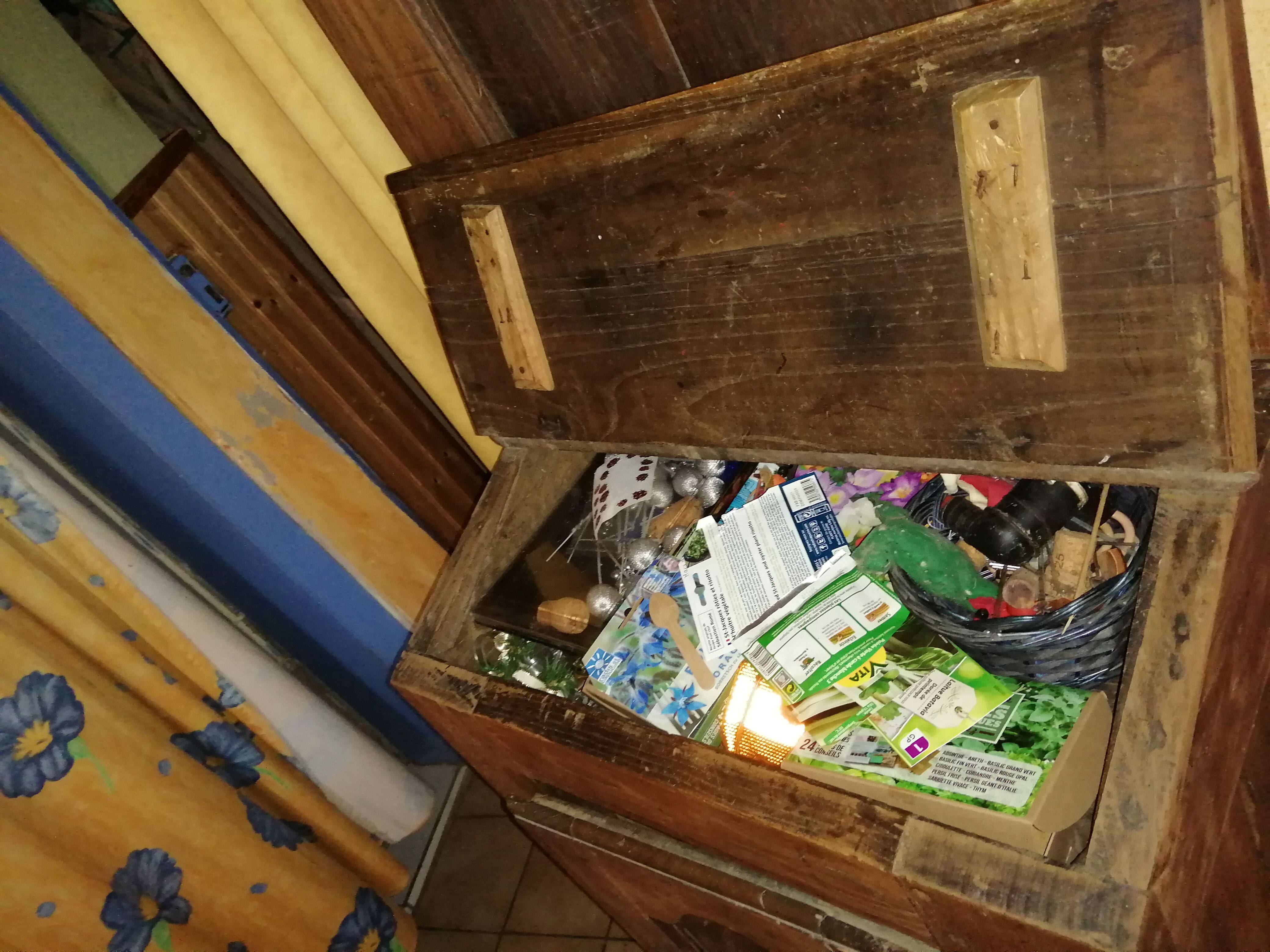 French Oratory prayer storage cabinet in walnut