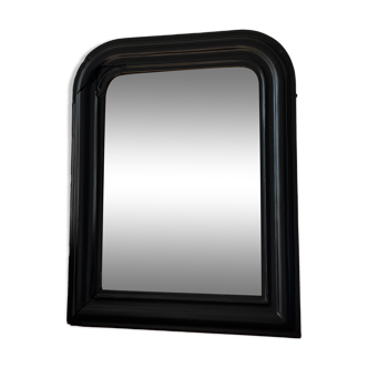 Miroir Louis Philippe noir mat 47x58 cm