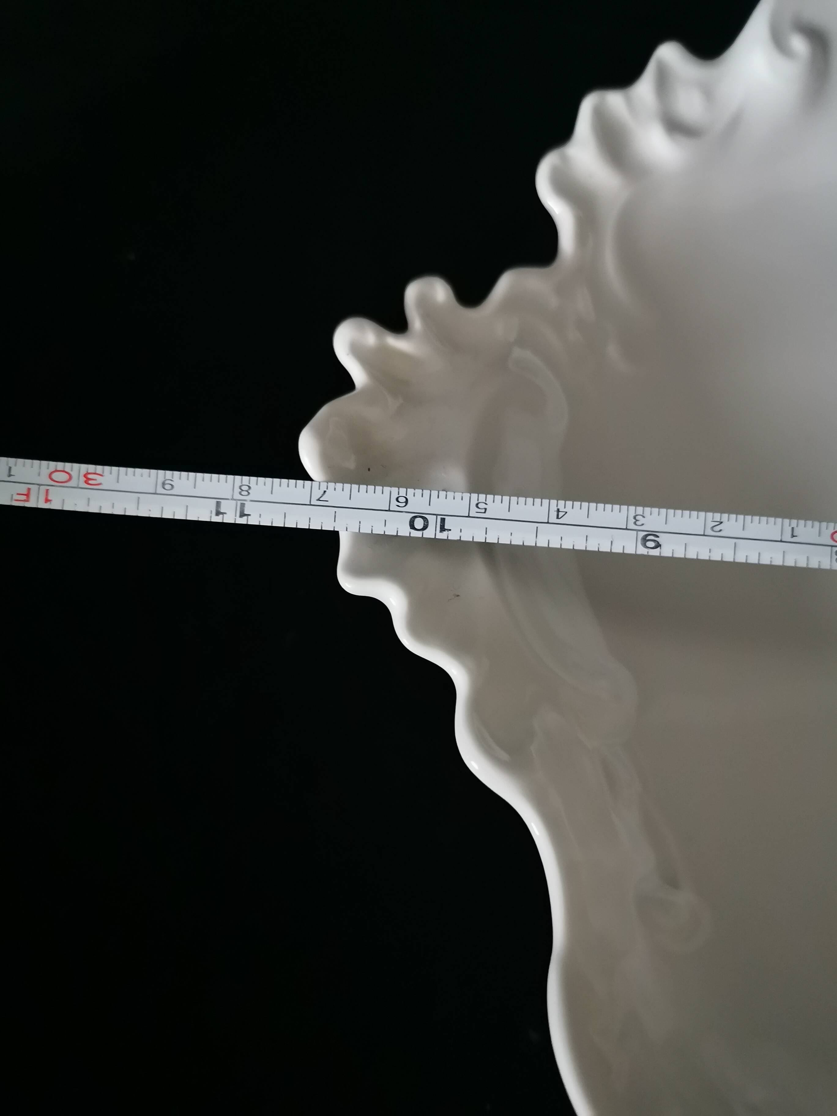 white Limoges porcelain crudité dish