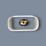 Large Deknudt lamp in varnished gold brass, 1970s.