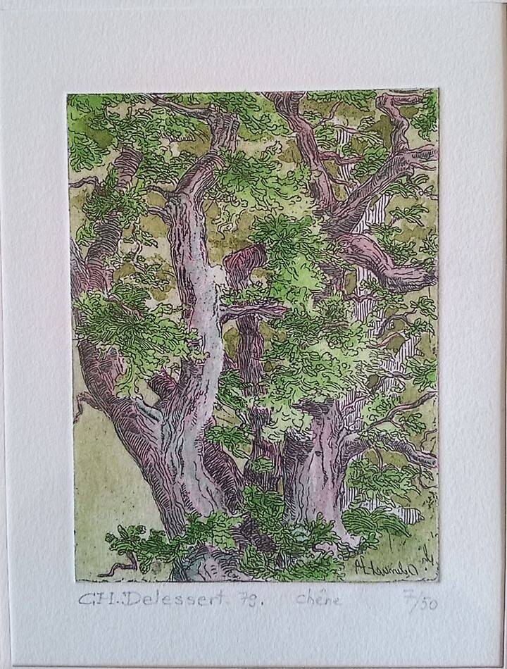 Enhanced etching - Christine Delessert - Lyonnaise school