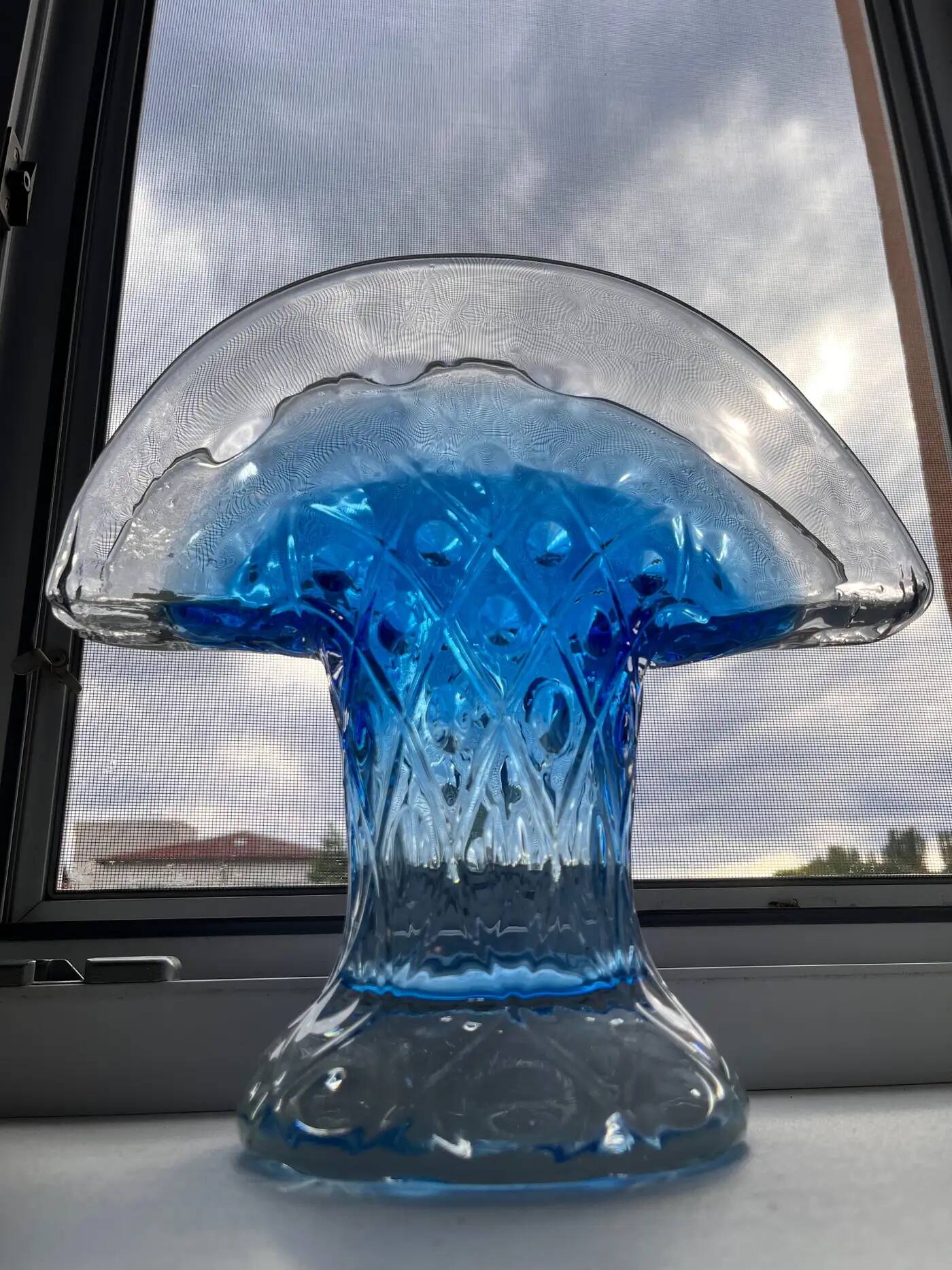 Vase en verre d'art, style années 1960 - Tchécoslovaquie