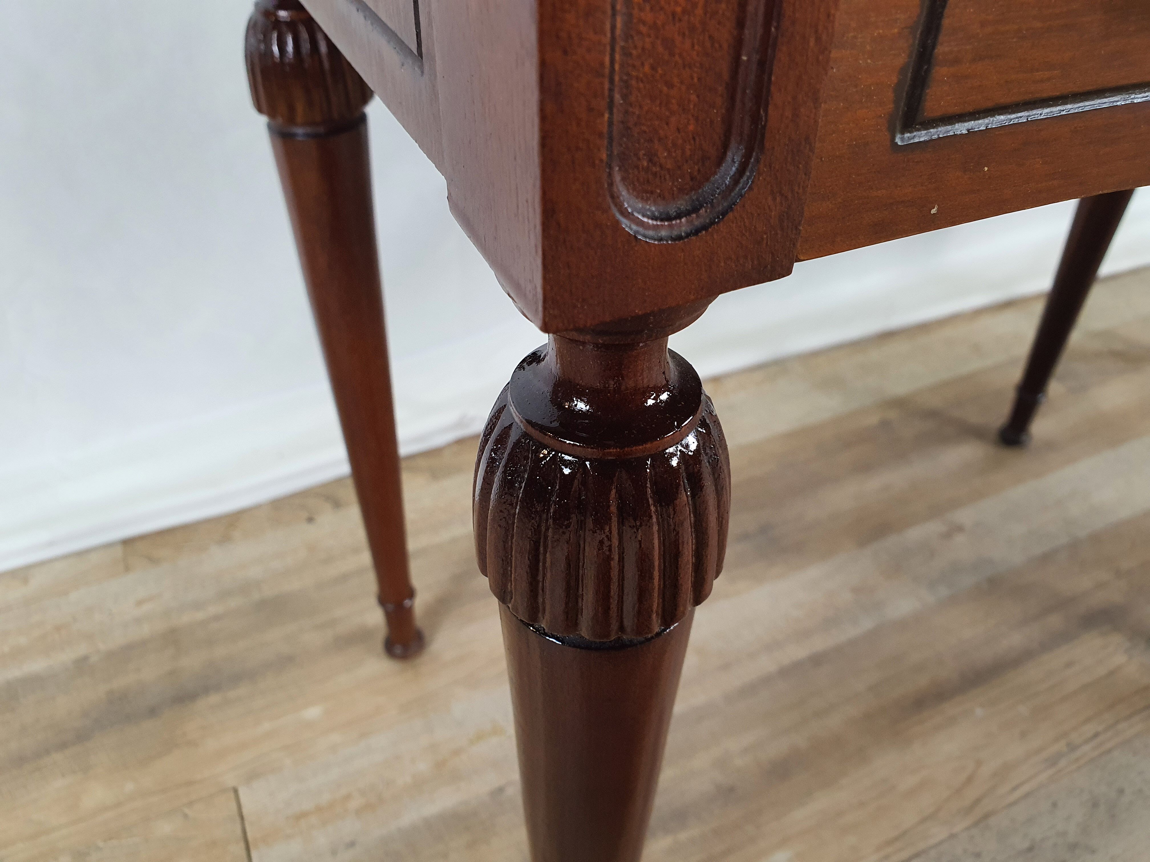 Pair of 1960s bedside tables with marble