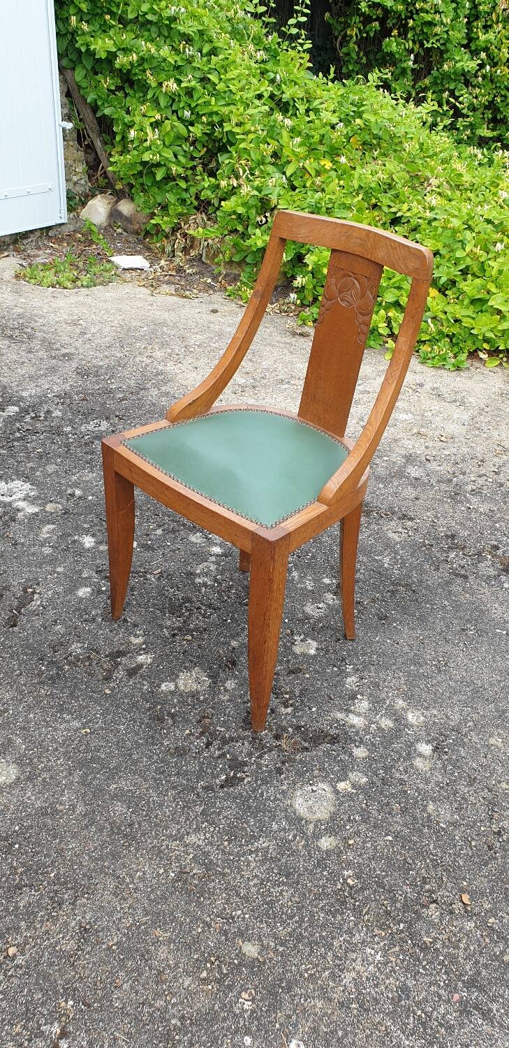 Suite de 6 chaises gondole Art Déco 1930