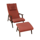 Scandinavian teak armchair & footrest, Sweden, 1960