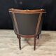 Louis XVI style office chair in mahogany and gilded bronze