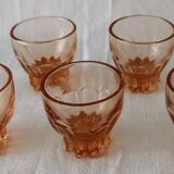 Lot glasses with saucer 50s