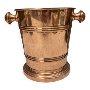 Vintage champagne bucket in genuine copper and stainless steel.