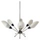 Lustre Sputnik vintage, attribué à Stilnovo, Italie, années 1960