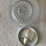 Plafonnier rond en verre ciselé