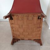 Raspberry red art deco armchair