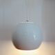 Vintage pendant lamp in white lacquered metal 80s