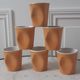 Set of 6 Orange Crumpled Espresso Coffee Cups Revol