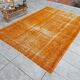 Tapis vintage orange surteint