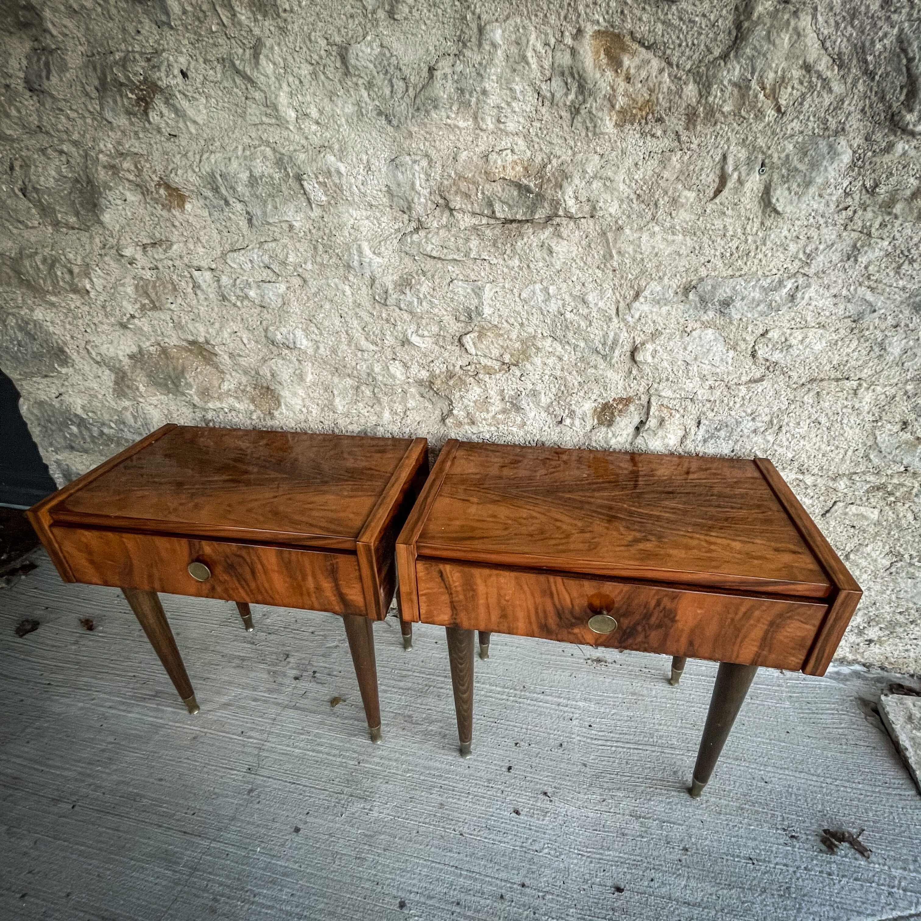 Pair of Rosewood bedside tables