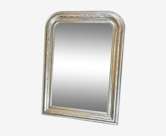 Miroir 98x68 cm argenté d'époque Louis-Philippe