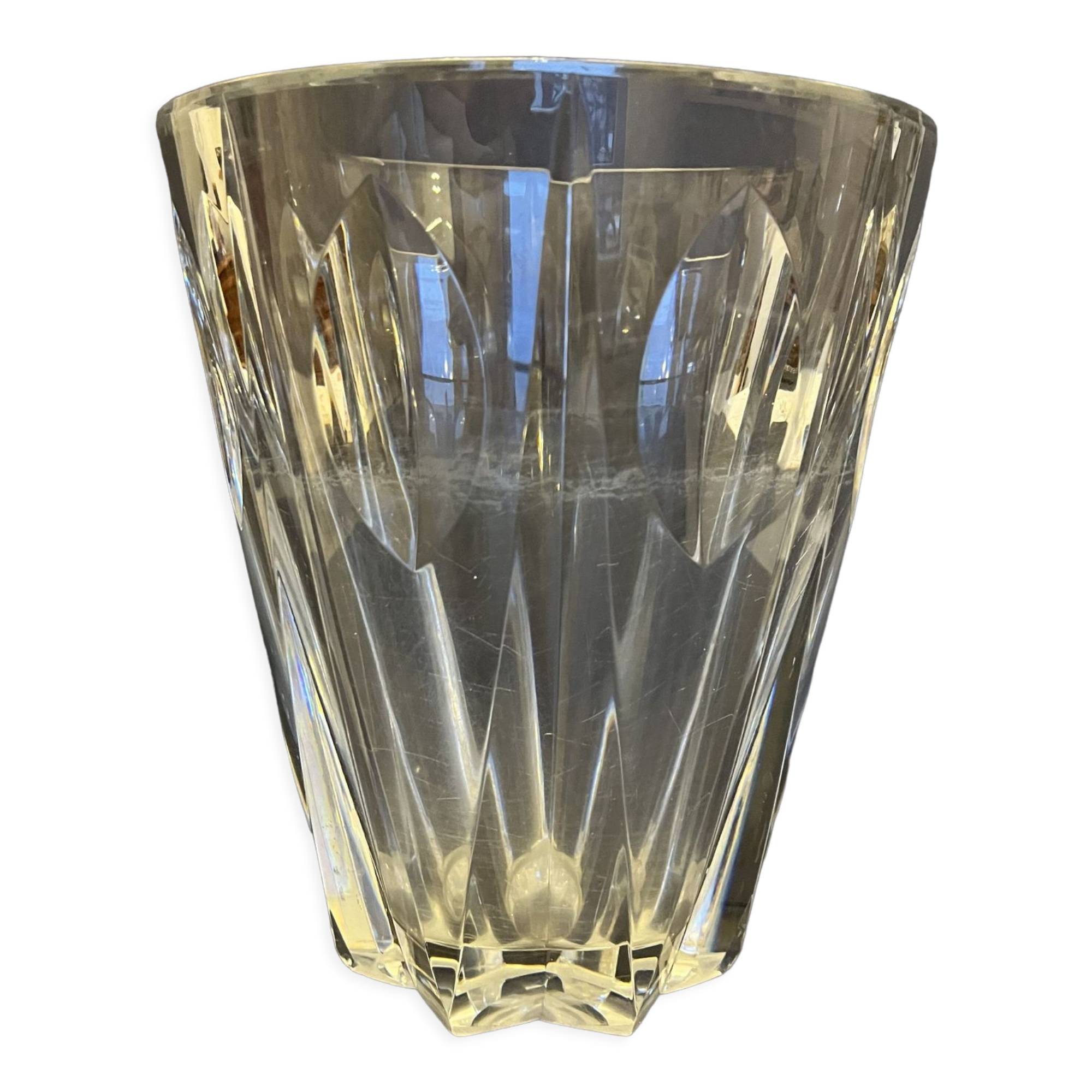 Carved crystal vase from Saint Louis