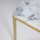 Pair of marble and gilt bronze end tables. 1970s.