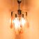 Chandelier 6 lights glass 70