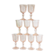 Lot de 9 verres digestifs Arcoroc rosaline