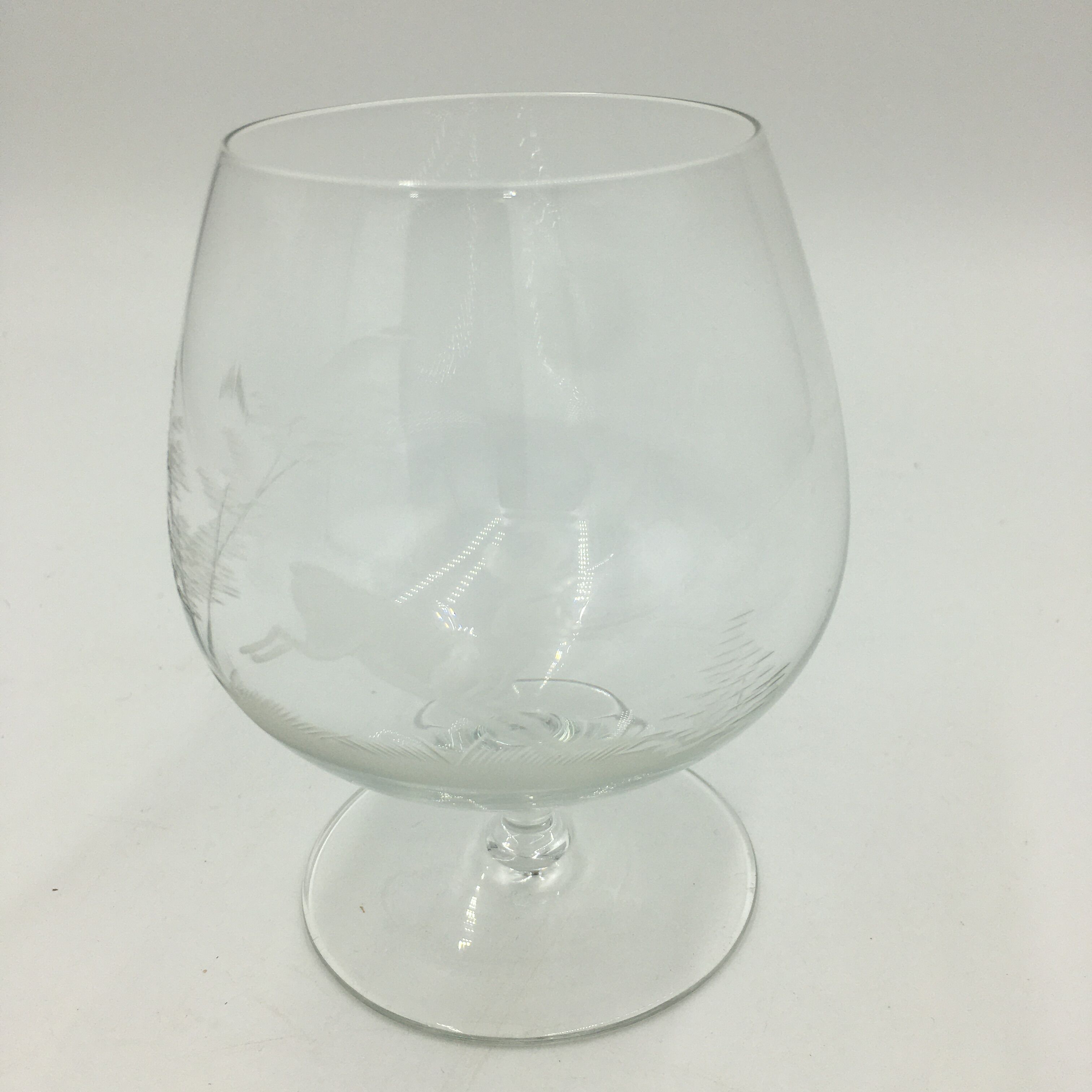 Lot of 3 crystal cognac glasses