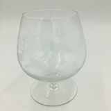 Lot of 3 crystal cognac glasses