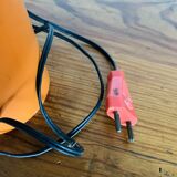 Orange turned wooden lamp base