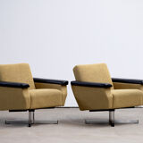 Pair of vintage armchairs in 1960 wool