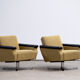 Paire de fauteuils vintage en Laine 1960