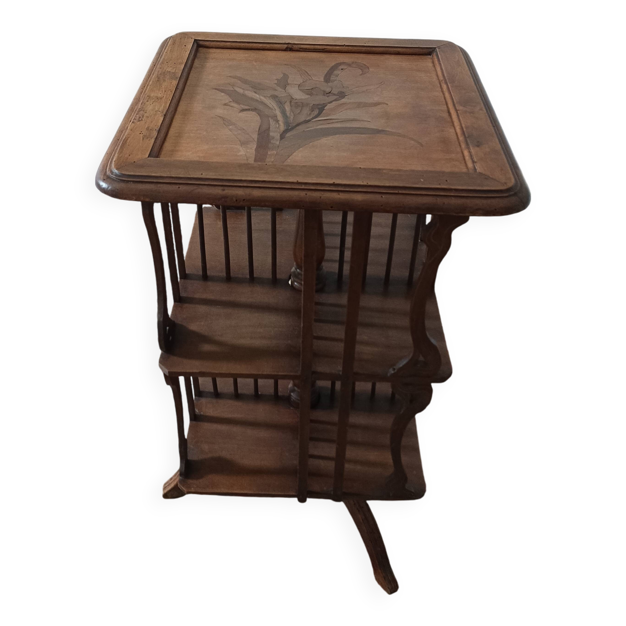 Art Nouveau style revolving bookcase