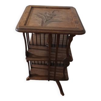 Art Nouveau style revolving bookcase