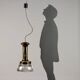 Vintage ceiling light from the 1960s in brass and glass.
