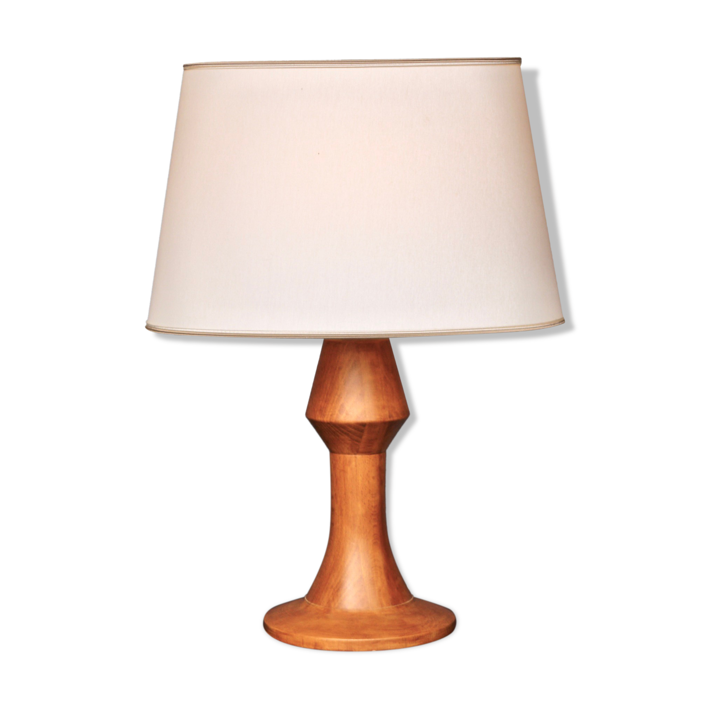 Sculptural Anthroposophical Wooden Table Lamp. 1970s