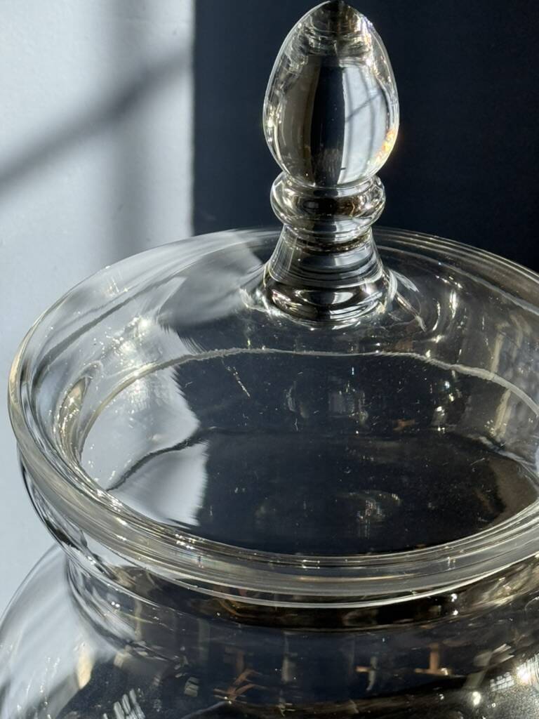 Pair of blown glass sweet jars