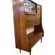 Vintage wooden cabinet with display case / bar section