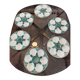 6 vintage slip oyster plates
