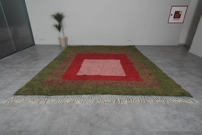 Handmade traditional Beni Ourain Berber rug 2.5/1.5 m