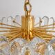 Superb brass lamp with crystal glass, Palazzo, Kalmar, Austria, 1970.