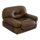 Dark brown leather Sapporo armchair for Mobil Girgi