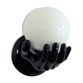 Hand vintage ceramic porcelain globe black wall lights opaline