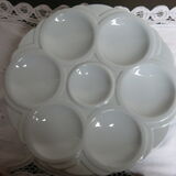 4 plates with blue oyster Sarreguemines