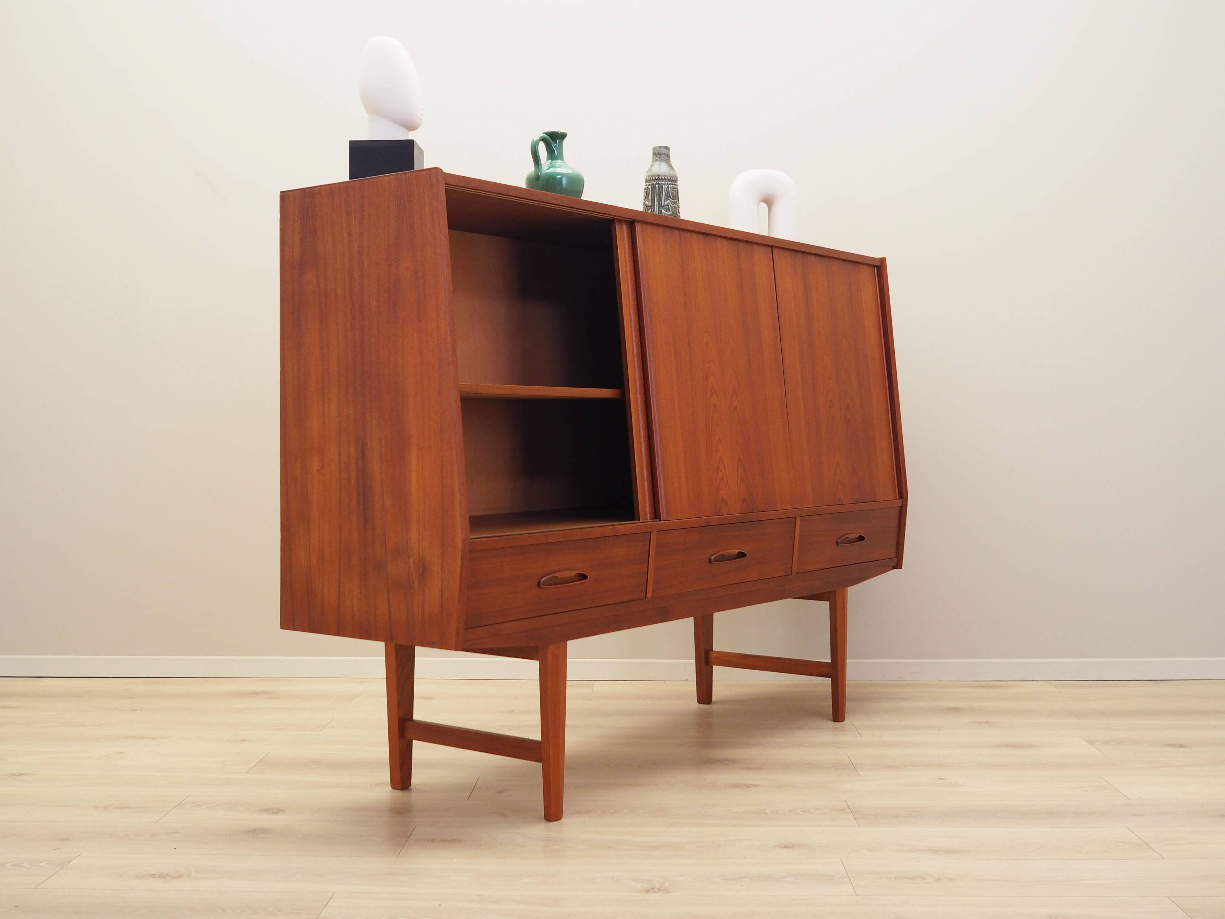 Teak highboard, Danish design, 1960s, production: Denmark